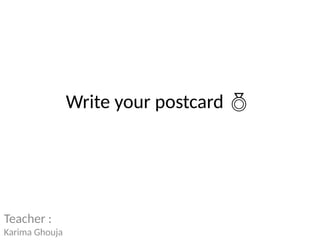 Postcard Example Explaining Elements How to Write a Postcard: Structure and Key Elements Explained | PPTX
