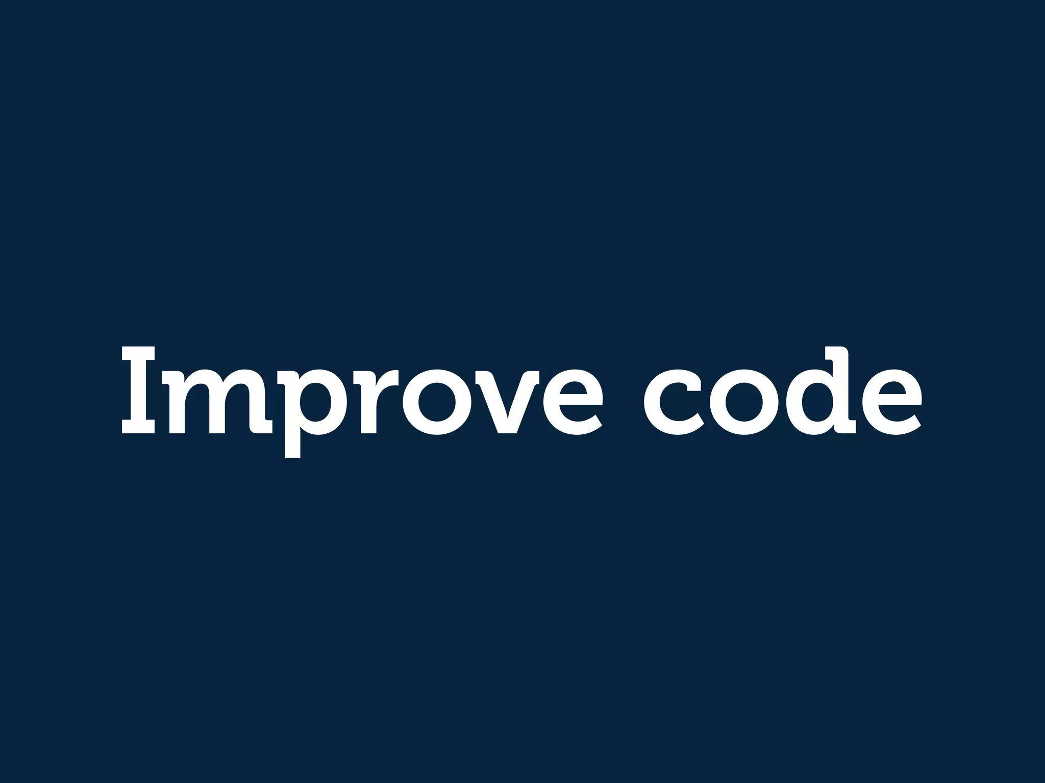 Improve code
 