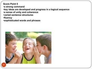 One day a little girl named ying was going to school it was the first day elemtry school.Ying was very nice to every body but kids in her class were not some kid threw a pice ofgum at her. The boy siad “Ha HaHaHaHa “ Ying siad “Why do people do this.” Thekids looked at Ying like she did something to them.Score Point: 2brief 