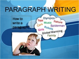PARAGRAPH WRITING
 