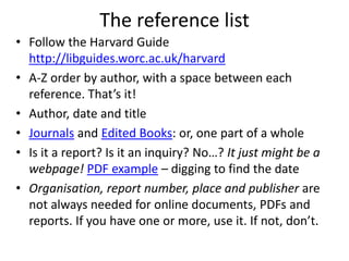 Academic Writing and Referencing for Students | PPTX