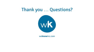 Thank you … Questions?
 