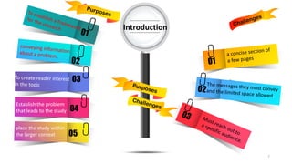 Introduction
place the study within
the larger context
7
 