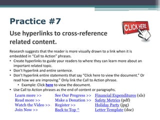 Screenreader Hyperlink Example Anyone Can Write: Writing for Content | PDF