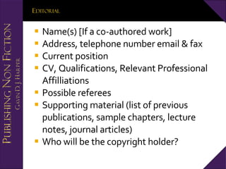 Writing Book Proposals | PPT