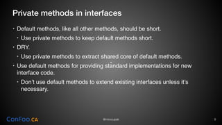 Writing clean code with modern Java | PDF