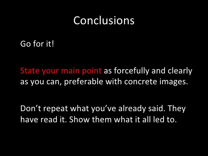 Writing Conclusions