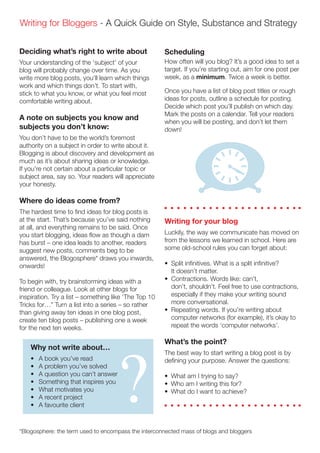 Writing For Bloggers