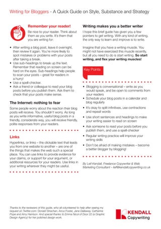 Writing For Bloggers