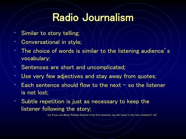 writing-for-radio powerpoint presentation | PPT