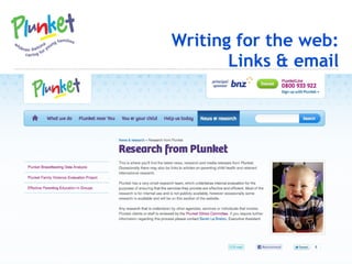 Writing for the web: Links & email 