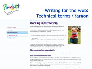 Writing for the web: Technical terms / jargon 
