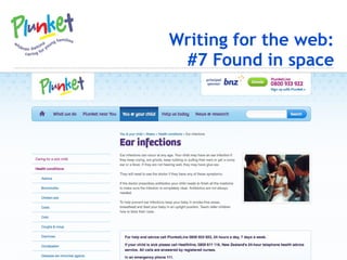 Writing for the web: #7 Found in space 