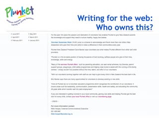 Writing for the web: Who owns this? 