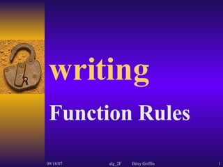writing Function Rules 