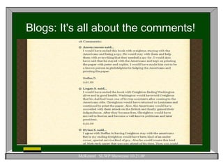 Blogs: It's all about the comments! 