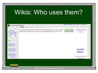 Wikis: Who uses them? 