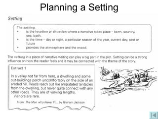 Planning a Setting 