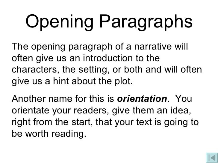 opening paragraph examples