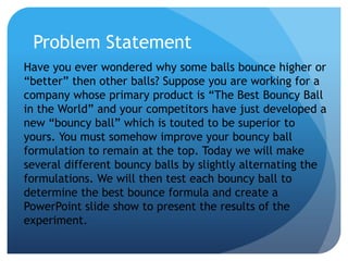 Writing Objectives & Problem Statements | PPTX