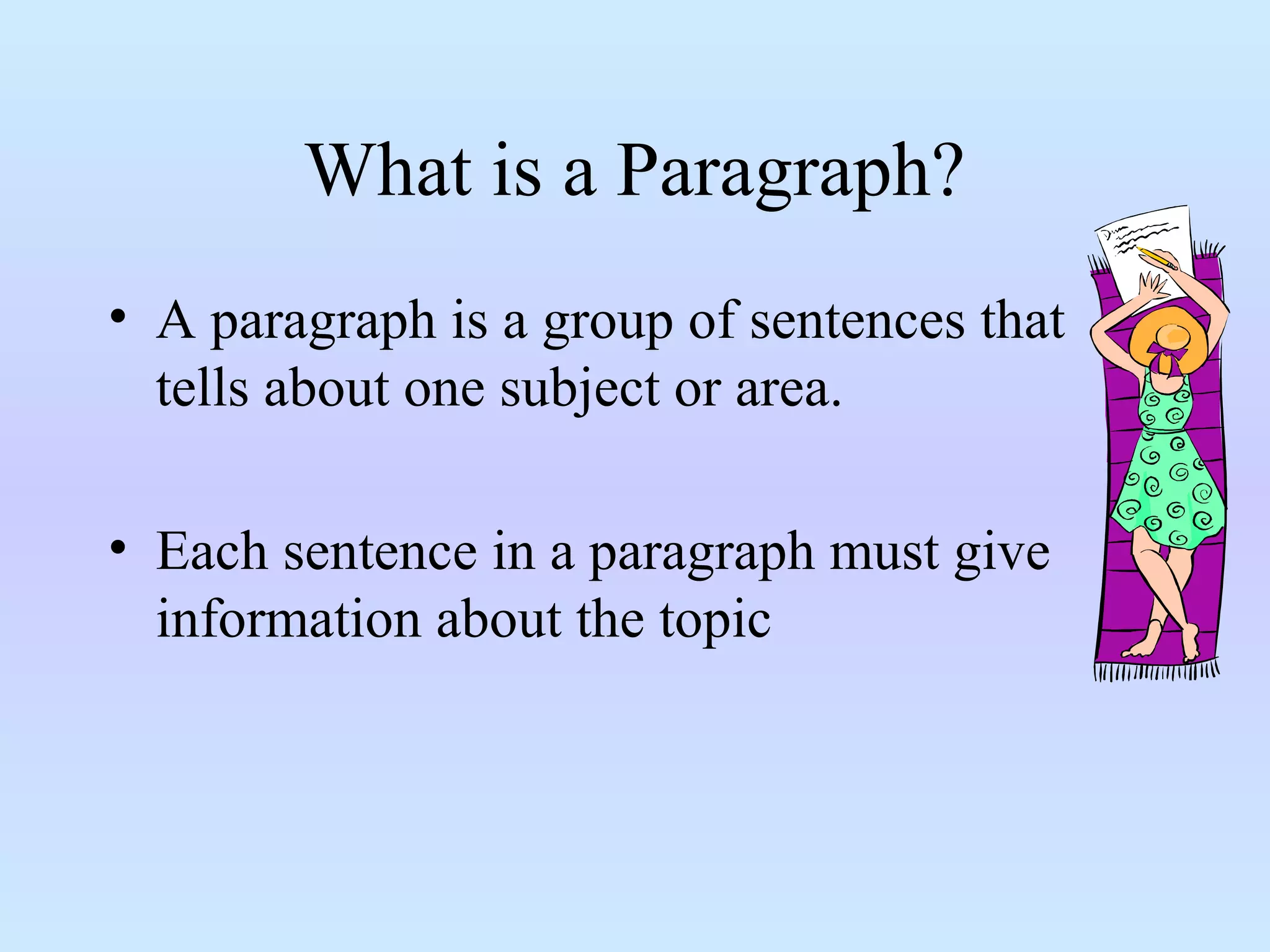 Writing paragraphs | PPT