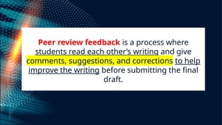 Comprehensive Guide to Peer Review Feedback for Student Writing ...