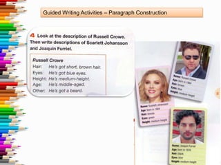 Guided Writing Activities – Paragraph Construction

 