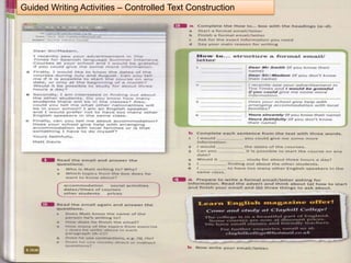 Guided Writing Activities – Controlled Text Construction

 
