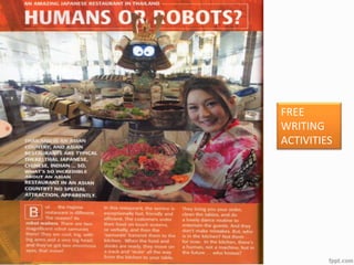 FREE
WRITING
ACTIVITIES

 