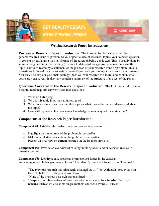 How to write an introduction for a research paper - How to write an introduction paper