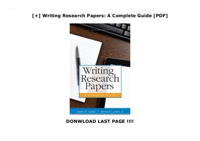A Guide For Writing Research Papers