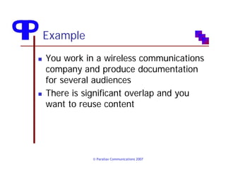 Writing Reusable Content