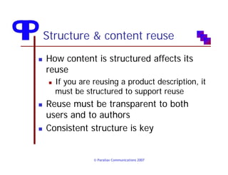 Writing Reusable Content