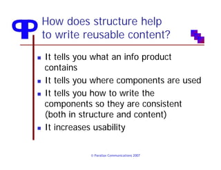 Writing Reusable Content