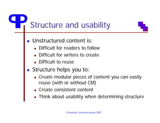 Writing Reusable Content