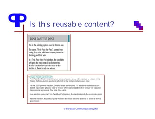 Writing Reusable Content