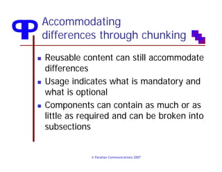 Writing Reusable Content