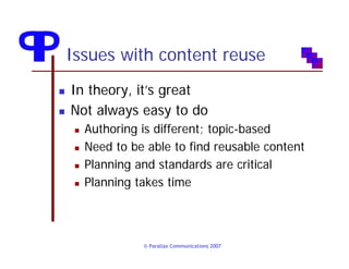 Writing Reusable Content