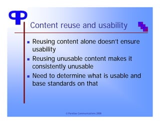 Writing Reusable Content to Support Content Models