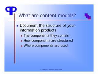 Writing Reusable Content to Support Content Models