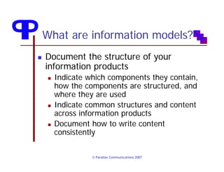 Writing Reusable Content To Support Information Models | PDF
