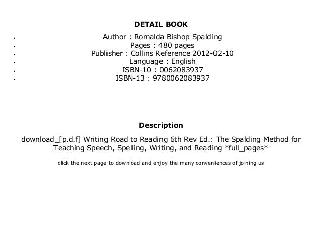download_[p.d.f] Writing Road to Reading 6th Rev Ed. The Spalding Me…