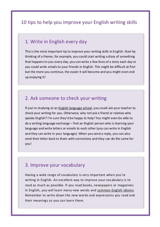how to improve essay writing in english