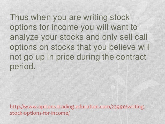 Stock options as income