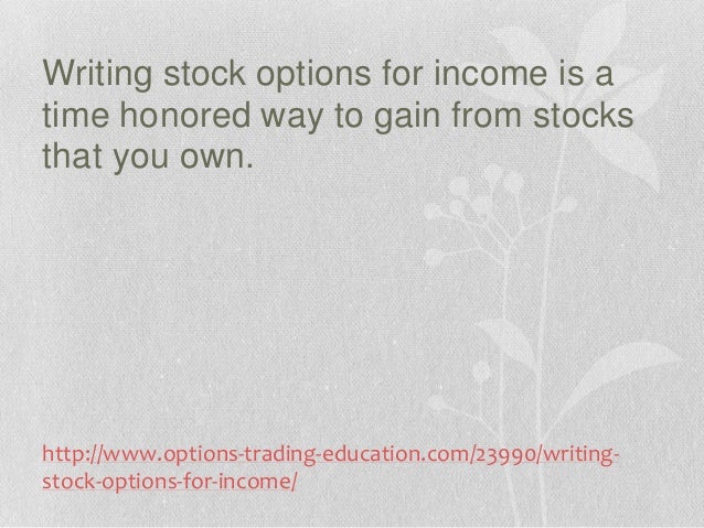 Stock options as income