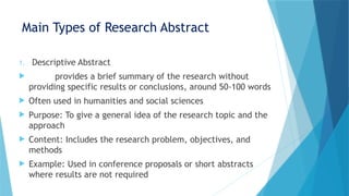 Give Abstract WRITING-THE-RESEARCH- ABSTRACT.pptx