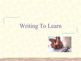 Point To Point Write Learning Writing To Learn | PPT