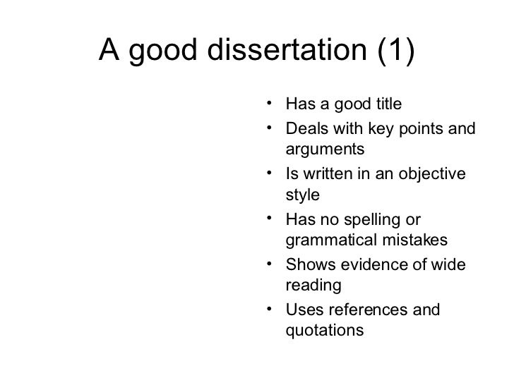 Characteristics of thesis statement