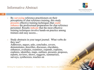 What is the specific audience for your article?