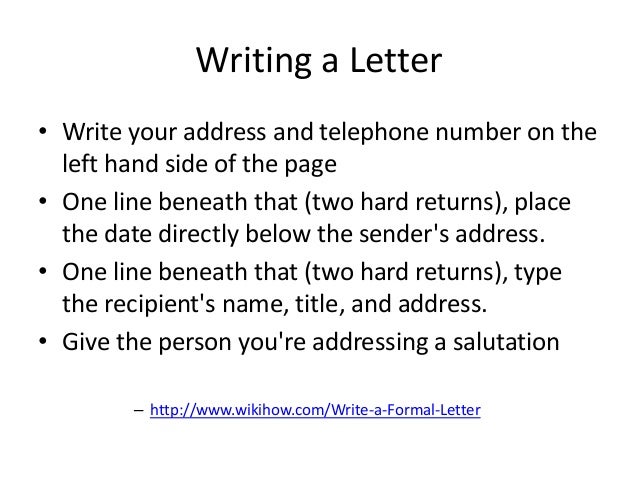how to write address on one line